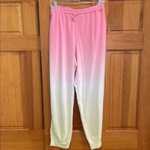 Jenni Intimates Women’s XXL Bright Pink & Yellow Pajama Lounge Pants Drawstring